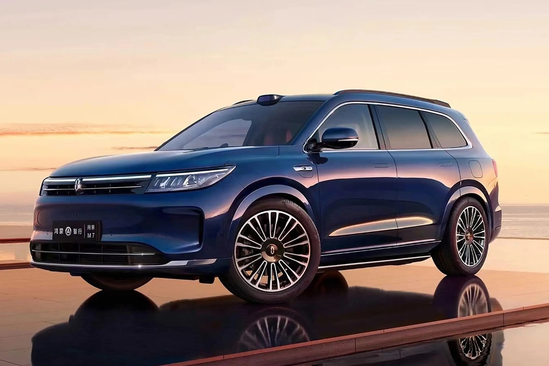 2024 Aito Wenjie M7 saf elektrikli otomobil Lüks SUV araç 1.5T uzun menzilli AITO M5 M7 M9 stokta